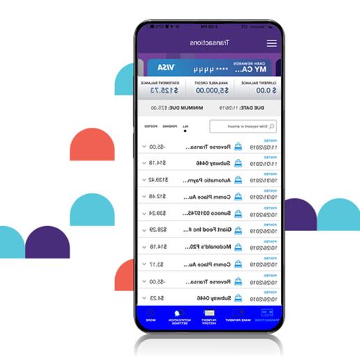 Graphic of MECU Cards Ap on a mobile phone